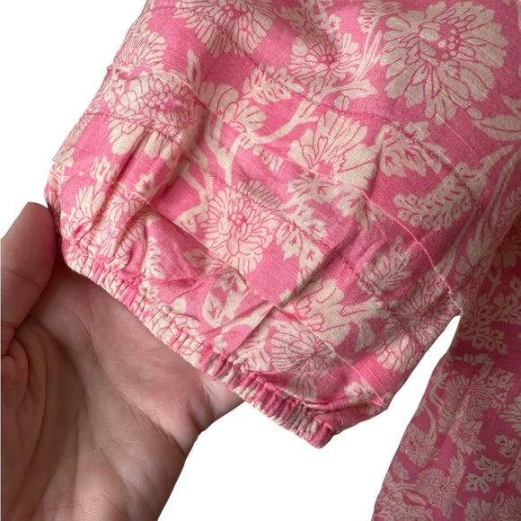 The Great Pleated Ravine Dress Pink Bright Rouge Wild Bush Floral Size 2 Medium - Picture 5 of 13